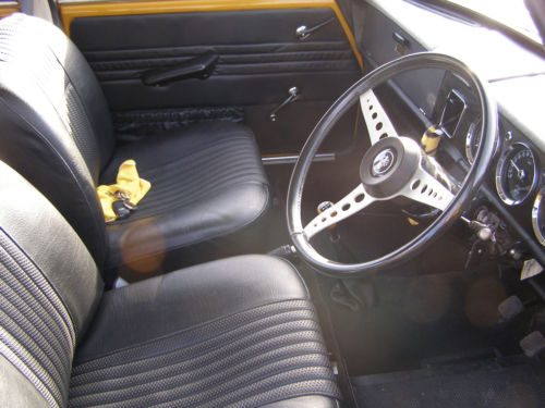 1971 austin 1300 gt bronze yellow interior 1