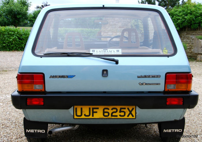 1981 mk1 austin mini metro 1.3 automatic back