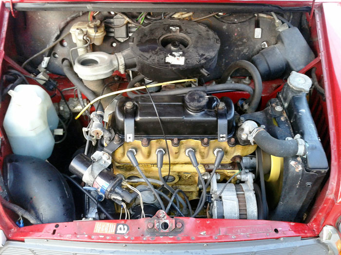 1988 austin classic mini mayfair auto red engine bay