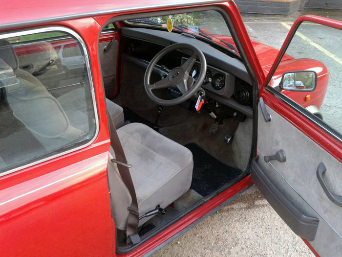 1988 austin classic mini mayfair auto red interior