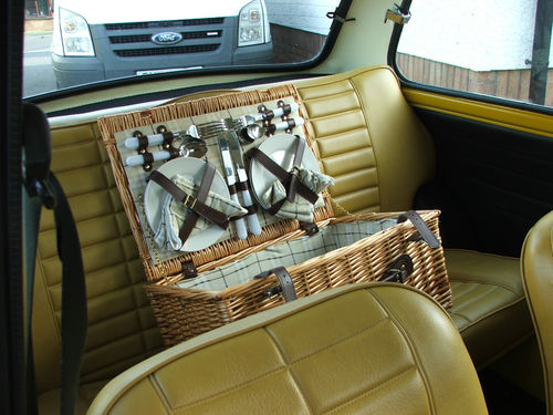 1970 Austin Mini 1275 GT Clubman Rear Seat Picnic Basket