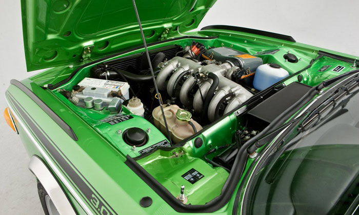 1975 bmw phase 2 csl batmobile 3153cc taiga green engine bay 1