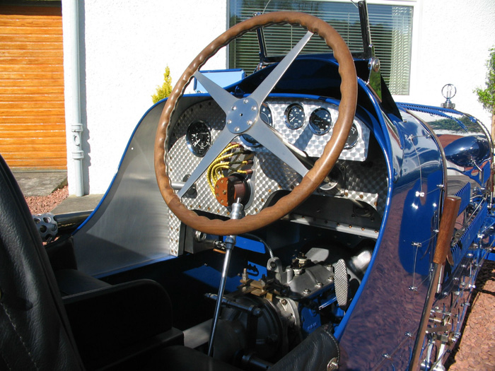 1933 Bugatti Type 59 Grand Prix Replica Steering Wheel Dashboard