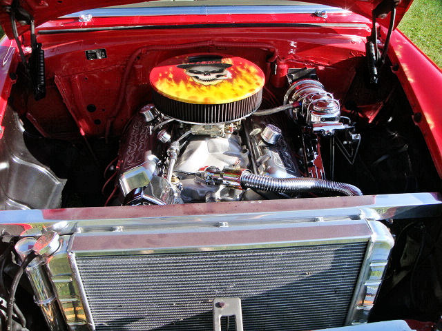 1955 Chevrolet Bel Air 2nd Gen Restomod Engine Bay