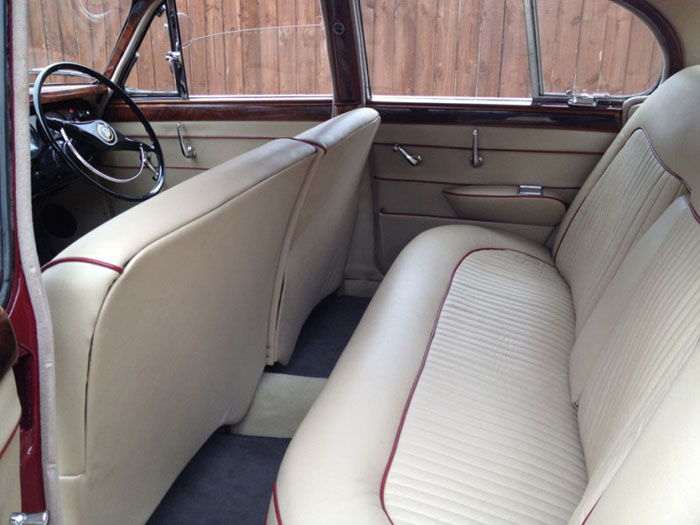 1965 daimler v8 250 regency red interior 2