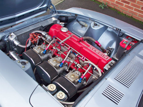 1973 datsun 240z historic rally engine bay