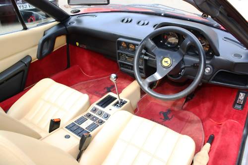 1989 ferrari 328 gts rosso red interior 1