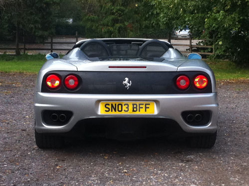 2003 03 ferrari 360 spider back