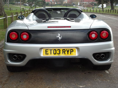 2003 ferrari 360 spider back