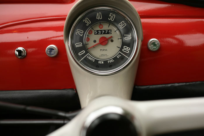 1966 fiat 500f 100 restored speedometer