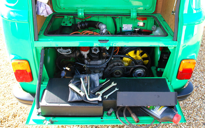 1983 Fiat 900E CI Autohomes Pandora Camper Engine Bay