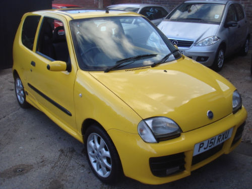 2001 fiat seicento 1.1 michael schumacher sporting bright yellow 2