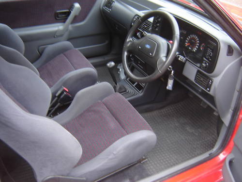1986 ford escort series 2 rs turbo red interior