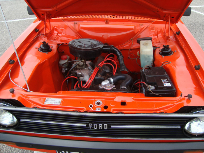 1976 Ford Escort MK2 1.3 Popular Plus Engine Bay