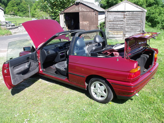 1993 Ford Escort XR3i Convertible Doors Open