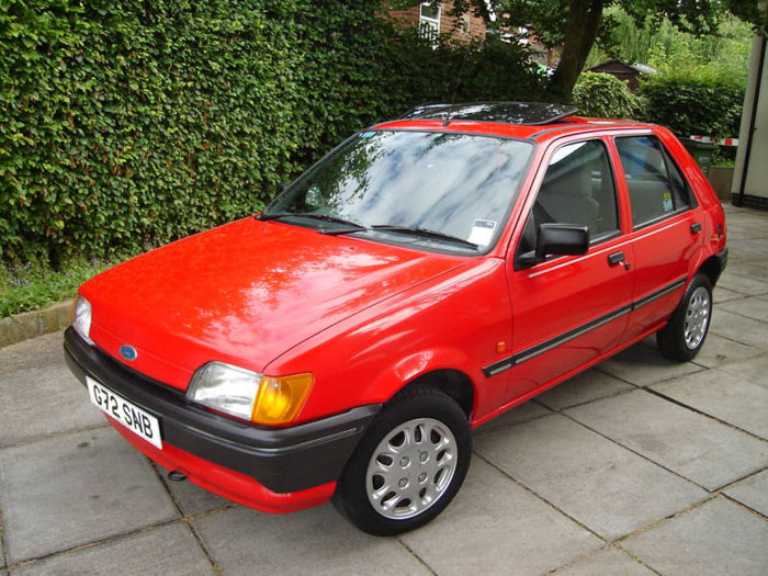 1989 ford fiesta lx red 1