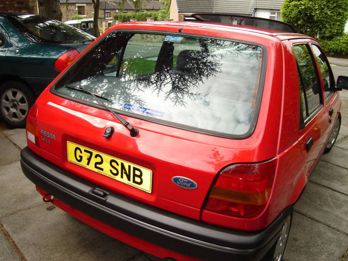 1989 ford fiesta lx red 2