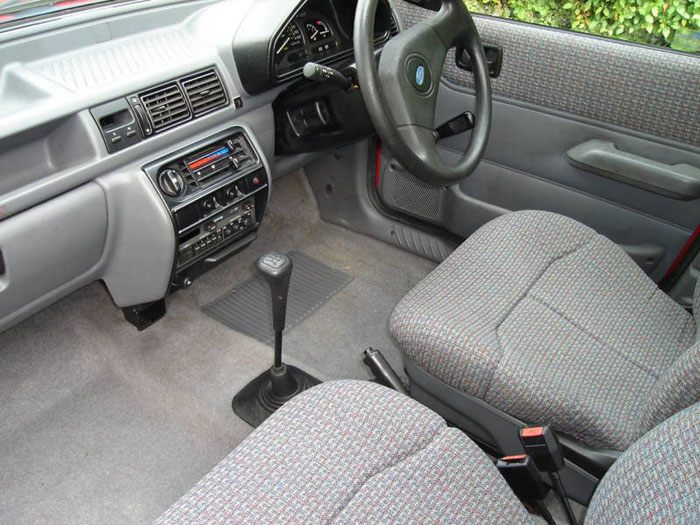 1989 ford fiesta lx red interior 1