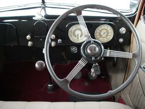 1937 Ford V8 Model 78 Fordor Deluxe Dashboard Steering Wheel