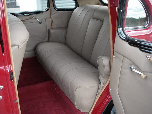 1937 Ford V8 Model 78 Fordor Deluxe Rear Interior