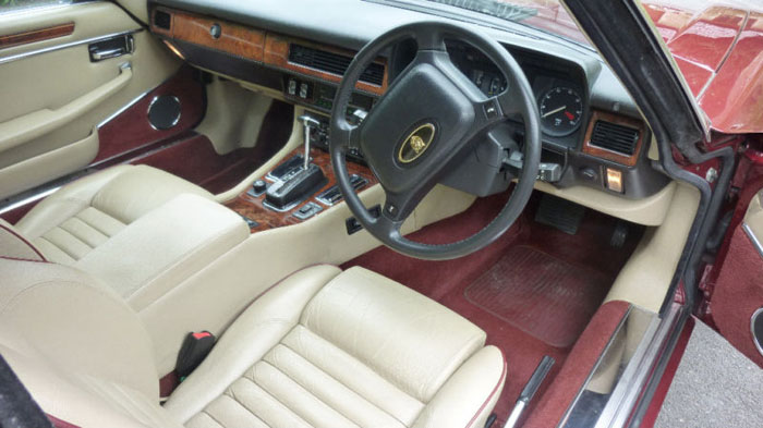 1990 jaguar xjs v12 convertible regency red interior 2