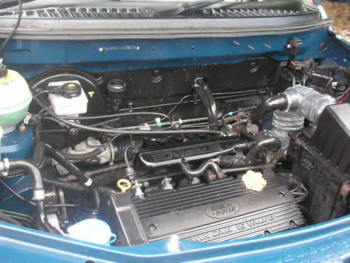 1999 land rover freelander xei 1.8l blue engine bay