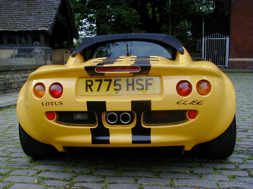 1998 lotus elise s1 norfolk yellow back