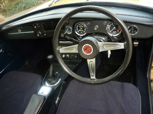 1973 mgb gt v8 factory car number 23 interior
