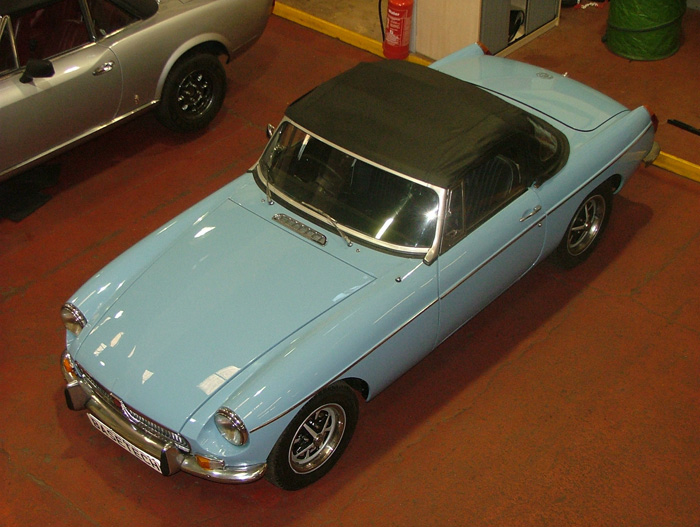 1978 MG Roadster Overhead Roof On