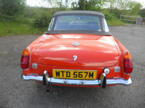 1974 MGB Roadster Back