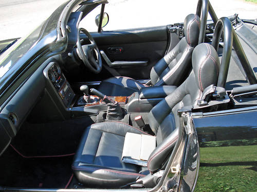1998 mazda mx 5 classic convertible black interior 2