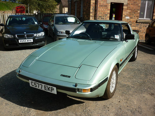 1986 mazda rx7 2 door coupe metallic green 2