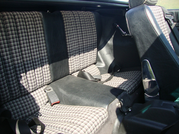 1986 Mercedes-Benz R107 SL300 Rear Interior