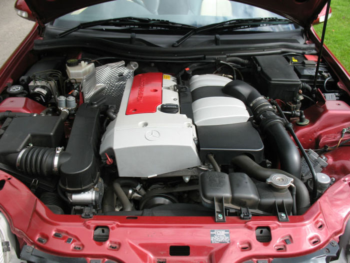 2000 x mercedes benz slk200k auto engine bay