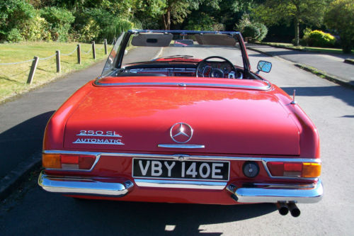 1967 mercedes 250sl pagoda roadster classic car back