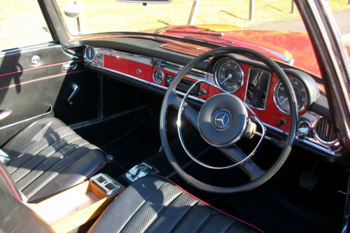 1967 mercedes 250sl pagoda roadster classic car interior 2