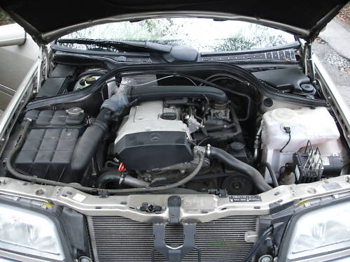 1998 mercedes benz c200 automatic engine bay