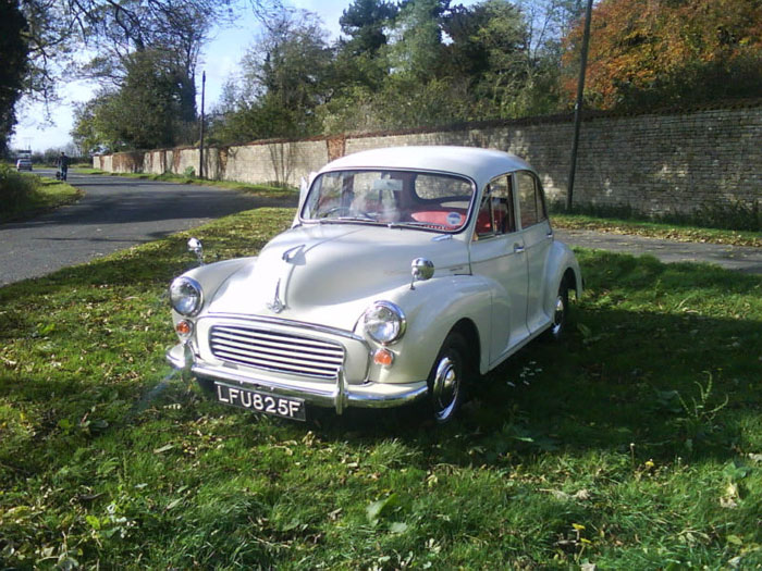 1967 morris minor 1000 white 2