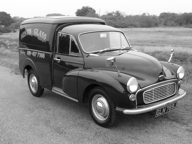 1971 Austin Morris Minor 6 CWT Van Black And White