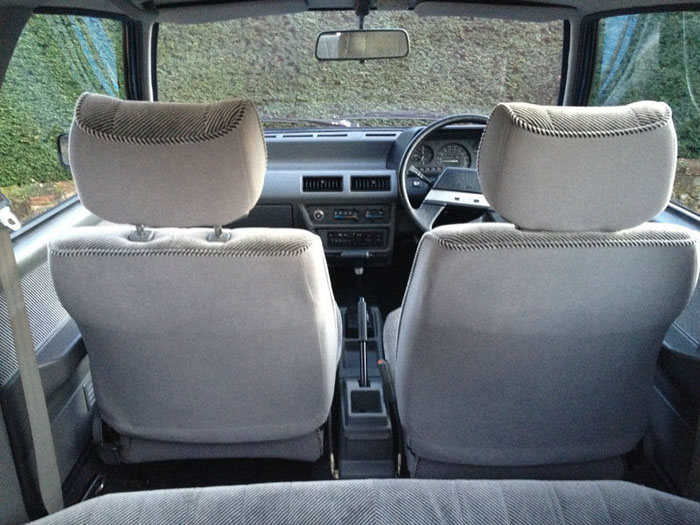 1988 nissan micra gsx auto blue interior 2