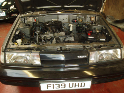 1988 nissan sunny coupe grey engine bay