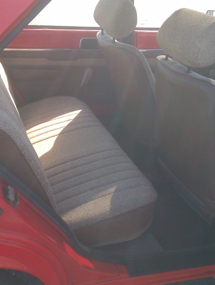 1982 Peugeot 104 SR Rear Interior