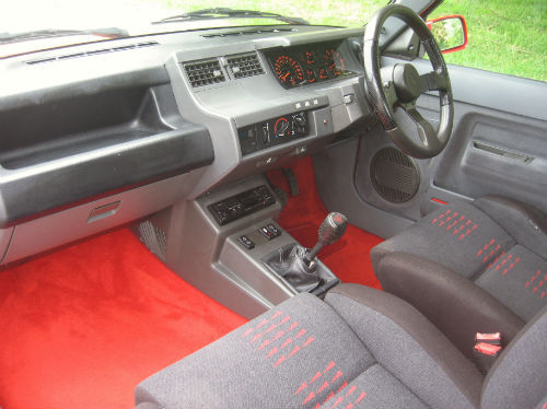 1988 renault r 5 gt turbo 3dr interior
