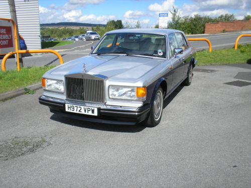 1990 rolls royce silver spirit blue front