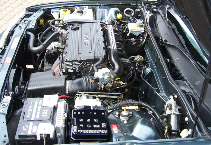 1998 rover 820 si auto blue engine bay