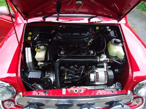 2000 rover mini cooper sport multi coloured engine bay