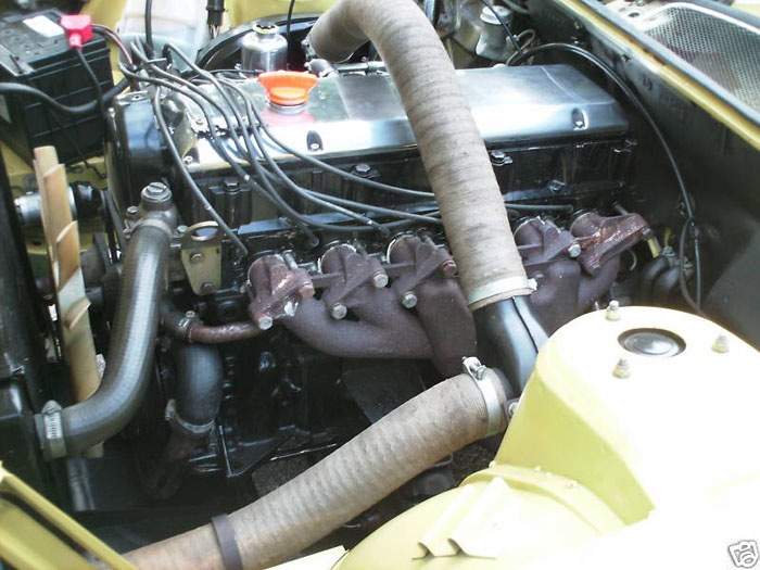 1978 rover 2600 yellow engine bay