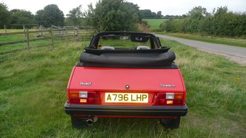 1984 Talbot Samba Convertible Back Roof Off