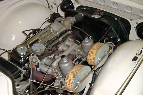 1966 triumph tr4a engine bay