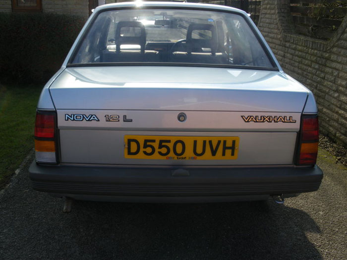 1986 vauxhall nova back